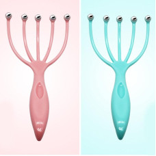 Массажер для головы со стальным шариком с 9 пальцами релаксационный для снятия усталости головы