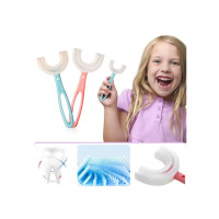 Детская стликоновая U-образная зубная щетка капа для детей от 6 до 12 лет, щетки для детей