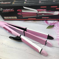 Плойка-праска багатофункціональна для волосся 3 в 1 Gemei gm 2966 (завивання локонів, вирівнювання, гофре) 