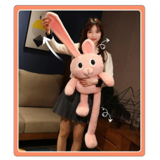  М'яка іграшка кролик з вухами, що тягнуться 80 см