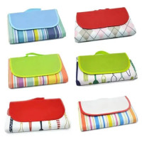 Коврик для пикника водонепроницаемый покрывало плед на природу подстилка непромокаемая для пляжа.