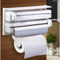  Кухонний диспенсер для плівки, фольги і рушників Kitchen Roll Triple Paper dispenser, тримач для рушників, органайзер