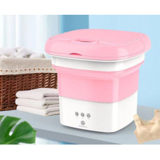 Складная стиральная машина 10W Blue / Pink Портативная мини-стиральная машинка