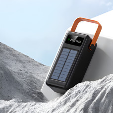  Павербанк YM-638 із сонячною панеллю та ліхтарем 60000 мА·год Чорний