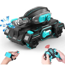  Танк на радіокеруванні стріляючий водяними кулями з пультом та управління рукою Бірюзовий