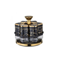 Органайзер для специй (BSJ2509-1) (6 банок) BLACK-GOLD