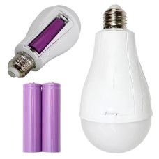 Светодиодная LED-лампочка с аккумулятором 20Вт, Е27, Y-3920 / Аккумуляторная лампочка / Аварийная лампочка