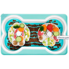 Миска для годування собак у формі кісточки та із силіконовим килимком Henry&Cary