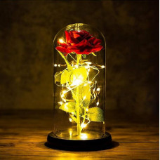 Світлодіодний нічник троянда в колбі з підсвіткою