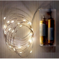 Гирлянда на батарейках 3м, уп 10 шт (біла)