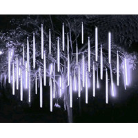 Гірлянда вулиць, що тануть бурульки білий колір на прозорому дроті 8 шт. по 50 см від мережі SMD METEOR TUBE