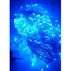 Гірлянда нитка на прозорому дроті 400 LED ламп синє світло, 28 метрів G-29