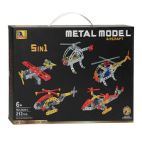 Конструктор X638-3 у формі металевого гелікоптера з 212 деталей 5 в 1