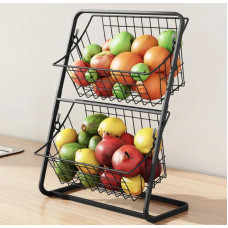 Подставка для фруктов и овощей 2-х уровневая