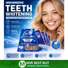 Набор для отбеливания зубов Magic Brite 5D White Strips без пероксида домашние отбеливающие полоски