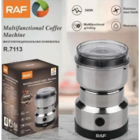  Кавомолка жорнова RAF R-7113 4 леза 300 Вт нержавіюча сталь для кави та спецій