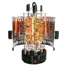 Електрошашличниця Domotec BBQ MS-7781 на 6 шампурів 1000 Вт, вертикальний електрошашличник