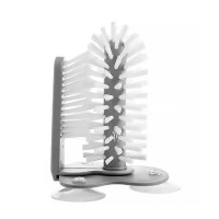 Щетка-ершик с жесткой нейлоновой щетиной для мытья стаканов и бутылочек на присоске Lesko D3257 17.5см ×14 см