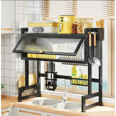 Металлический органайзер для сушки посуды со шкафчиком