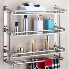 Металлическая полка для ванной комнаты 3 яруса