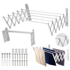 Складная металлическая вешалка-сушилка для одежды (100х70х26.5)