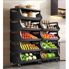 Наборная тележка-полка металлическая с колесами 5 ярусов.