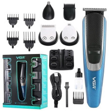 Профессиональный аккумуляторный триммер 6в1 VGR V-172 бесшумная машинка для стрижки волос.