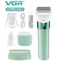 Портативний жіночий епілятор VGR V-729 5 Вт 2 швидкості салатовий