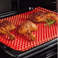 антипригарний Килимок силіконовий для барбекю, смаження і випічки червоний