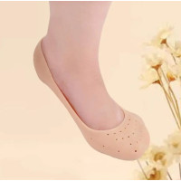 Нескользящие дышащие силиконовые носки полной длины Anti-crack Slicon Socks бежевые