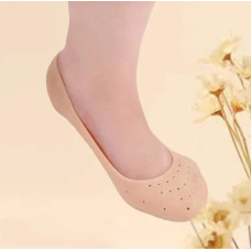 Нескользящие дышащие силиконовые носки полной длины Anti-crack Slicon Socks бежевые