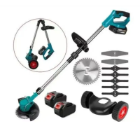 Акумуляторна газонокосарка-триммер + колеса 48 В, 2 батареї, 2000 мАг