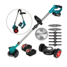 Акумуляторна газонокосарка-триммер + колеса 48 В, 2 батареї, 2000 мАг