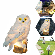 Ліхтар садовий Сова із сонячною панеллю