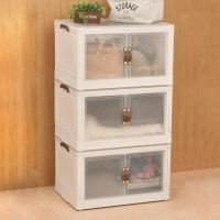 Складной пластиковый контейнер-ящик  с прозрачными дверцами 60 × 39 × 32 см