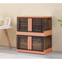 Складний пластиковий контейнер-ящик з прозорими дверцятами 49 × 31 × 30 см